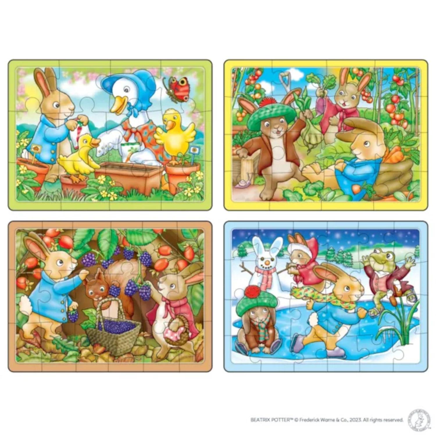 Orchard Toys Peter Rabbit 4-in-a-Box Puzzles | 3Y+ - Pupsik Singapore