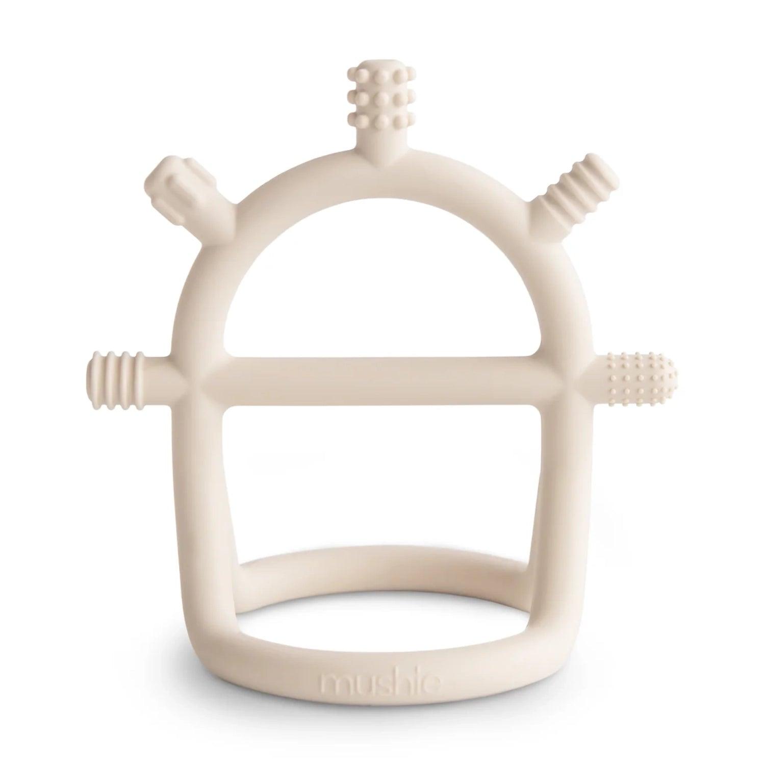 Mushie No-Drop Sensory Teether (2 Colors) - Pupsik Singapore
