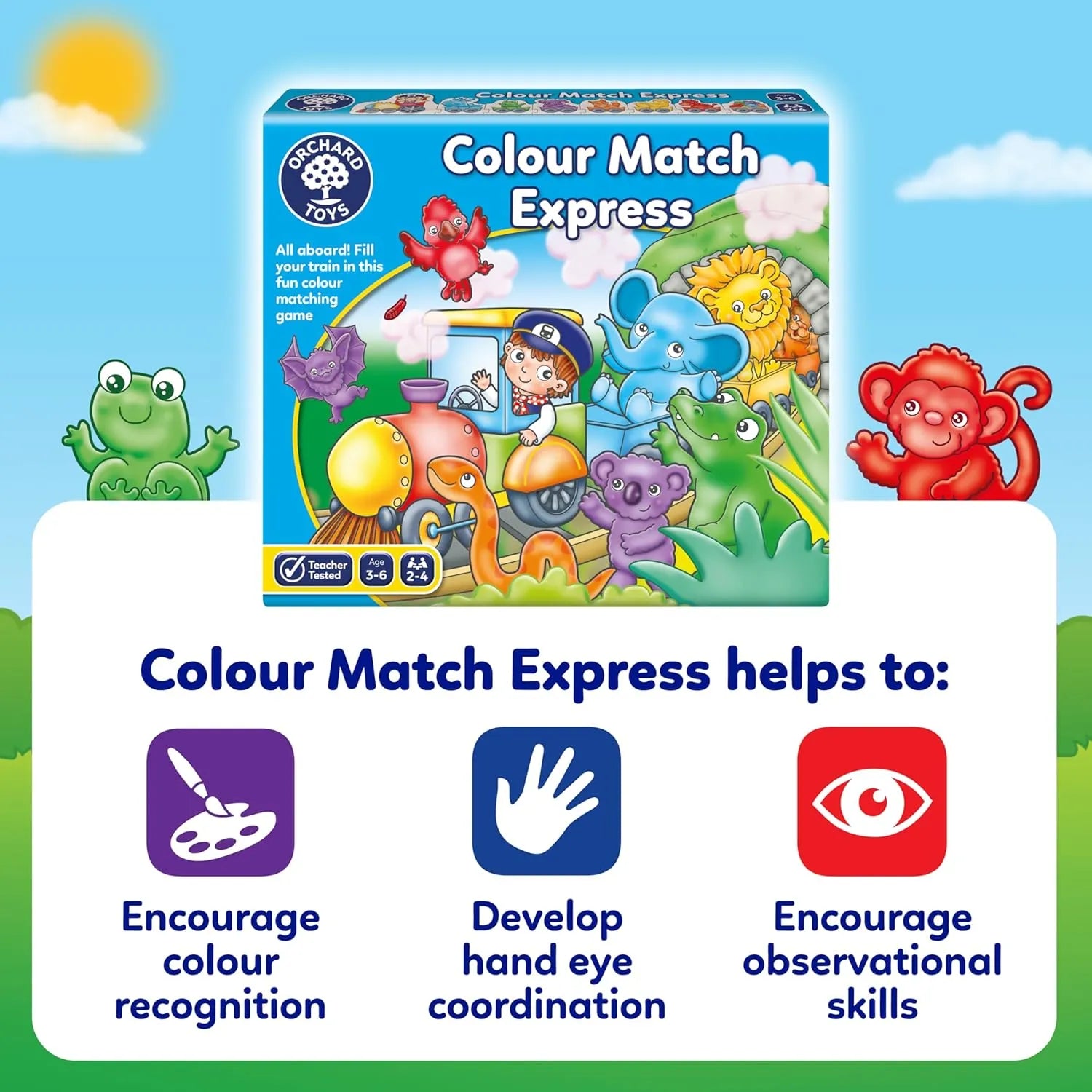 Orchard Toys Colour Match Express Games | 3Y+ - Pupsik Singapore