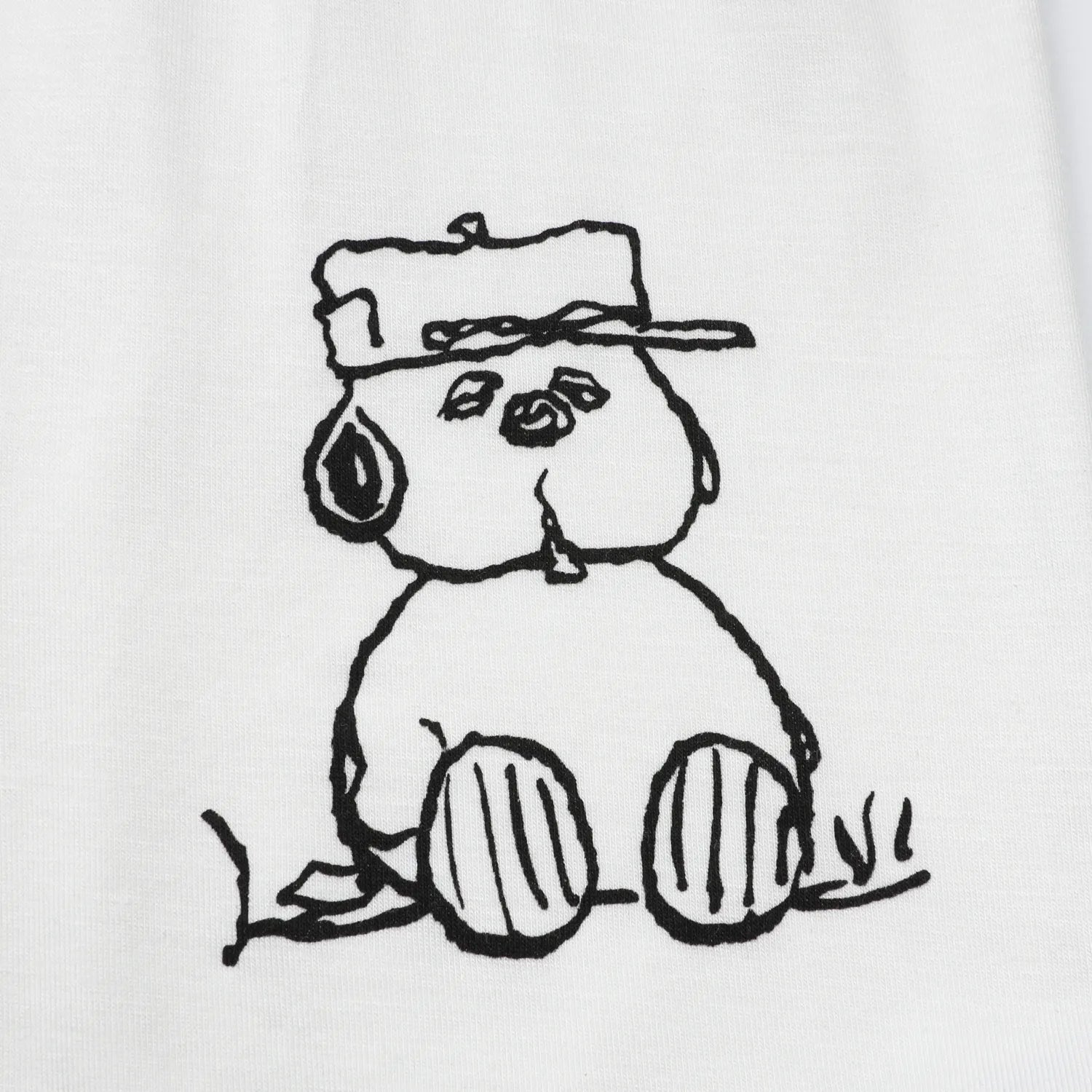 Baa Baa Sheepz Short Sleeve T-Shirt & Shorts - Snoopy S29 White (4 Sizes) - Pupsik Singapore
