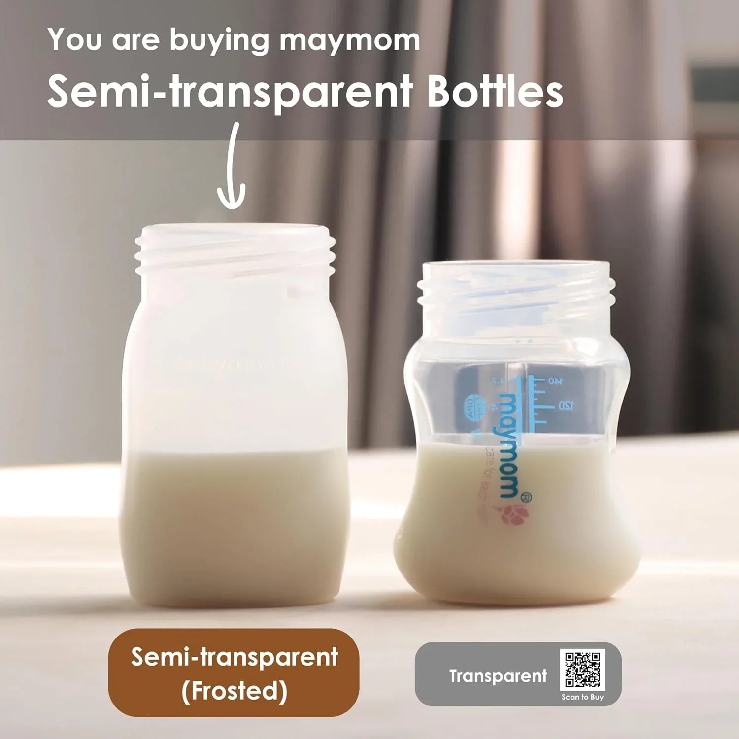 Maymom Wide-Neck Breastmilk Storage Bottles for Spectra 8pk, 160ml (3 Colors) - Pupsik Singapore