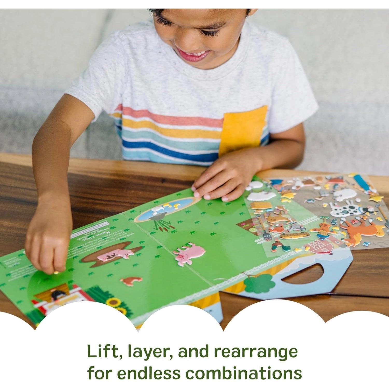 Melissa & Doug Reusable Puffy Stickers Play Set (6 Designs) - Pupsik Singapore