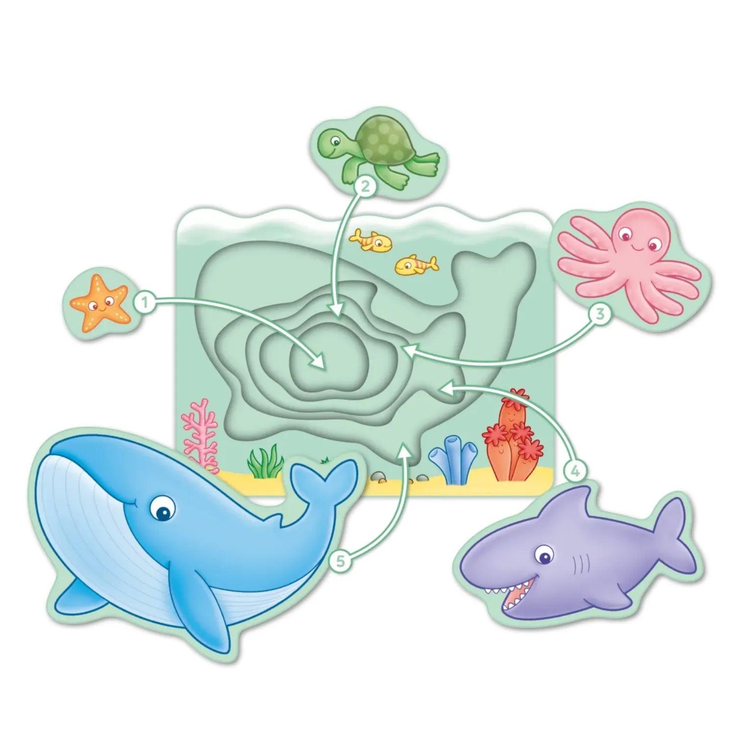 Orchard Toys Under The Sea Wooden Nesting Puzzle | 1Y+ - Pupsik Singapore