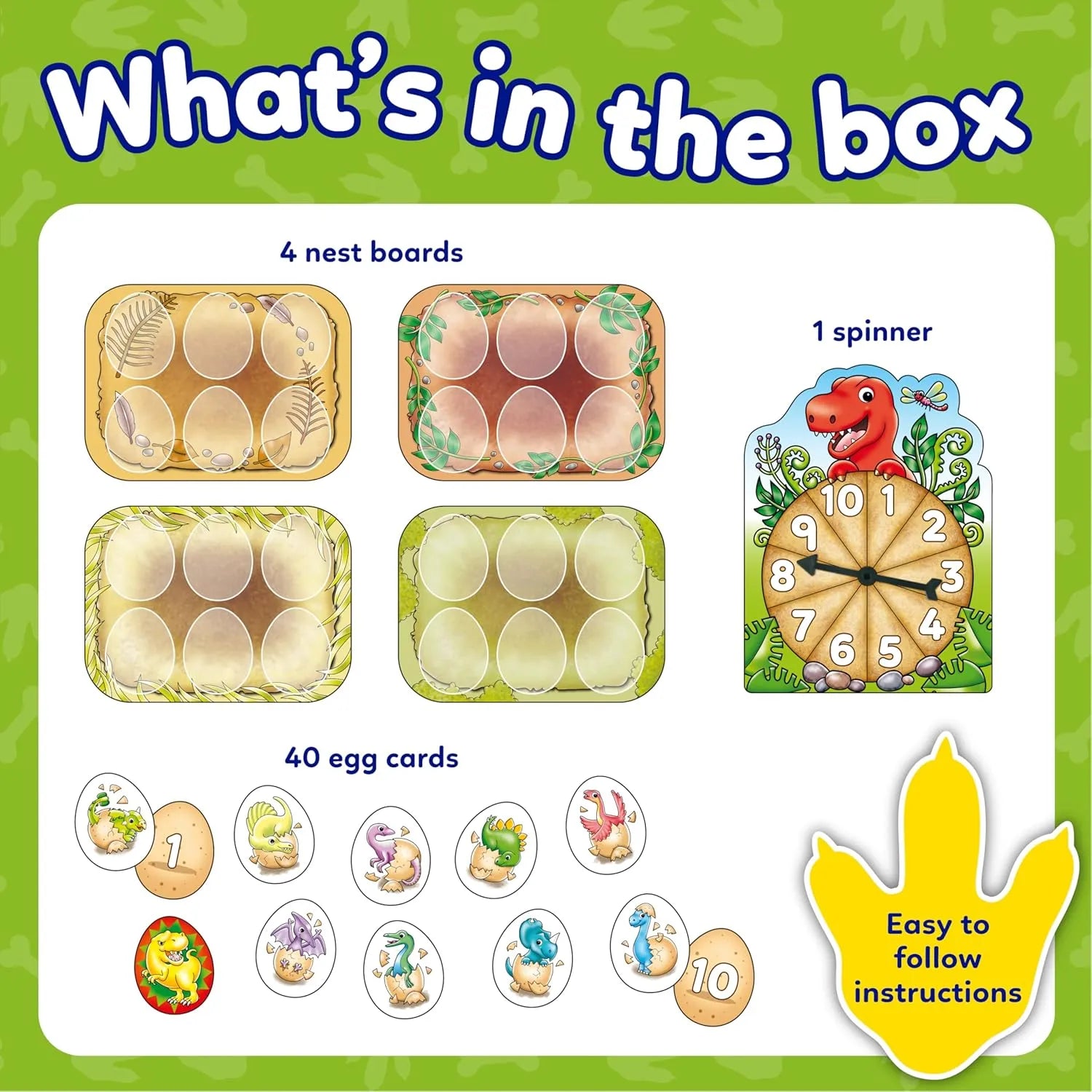 Orchard Toys Dinosaur Numbers Eggs Games | 3Y+ - Pupsik Singapore