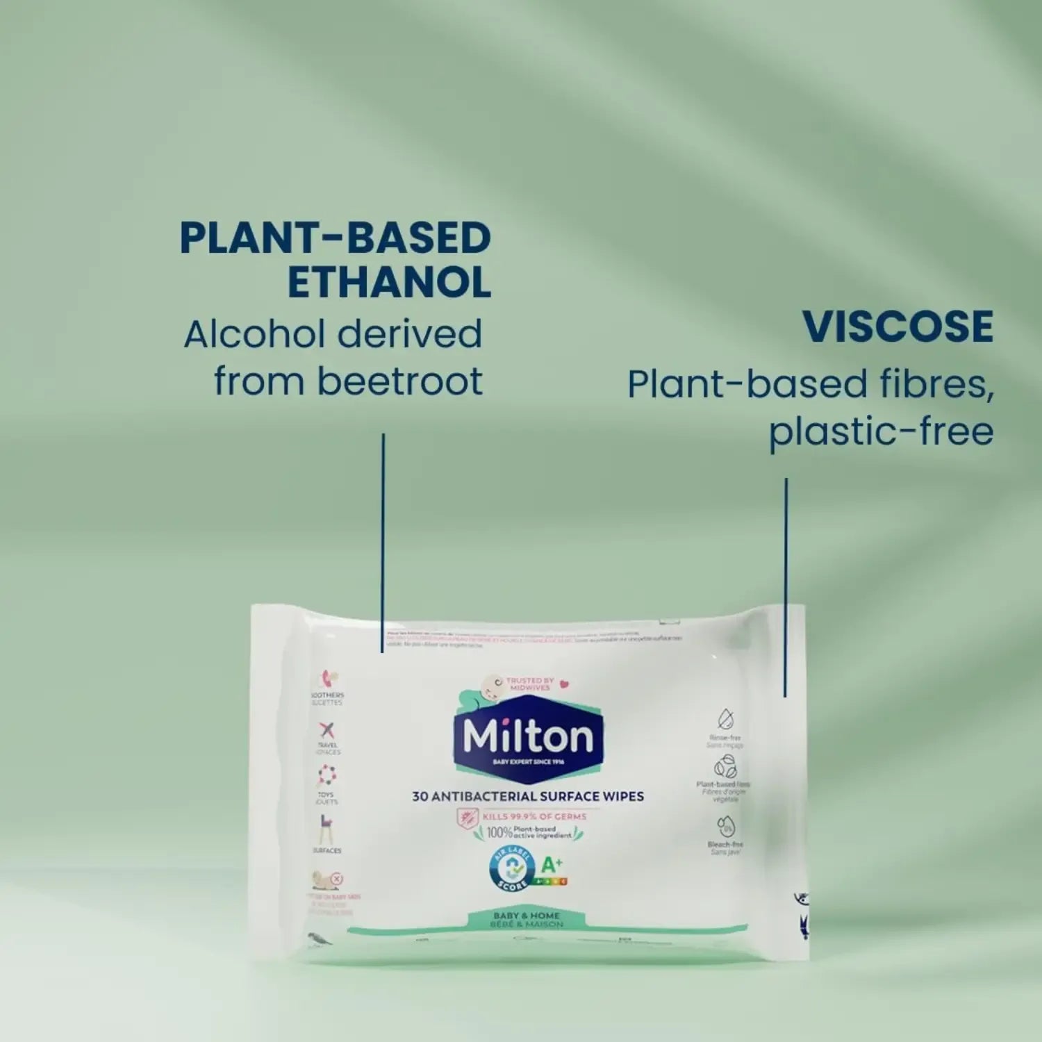 Milton Antibacterial Surface Wipes (Contains Alcohol), 30s (Exp 01/27) - Pupsik Singapore