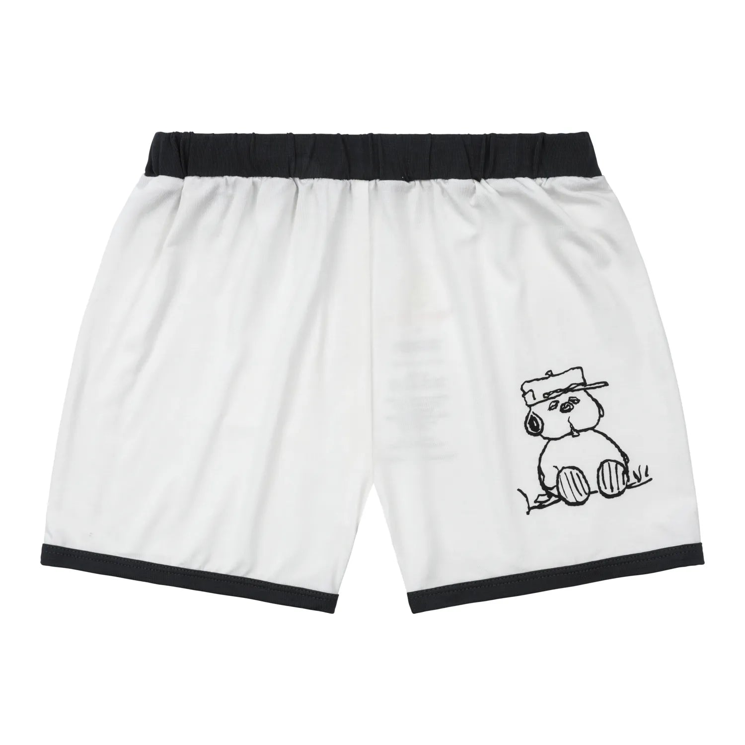 Baa Baa Sheepz Short Sleeve T-Shirt & Shorts - Snoopy S29 White (4 Sizes) - Pupsik Singapore