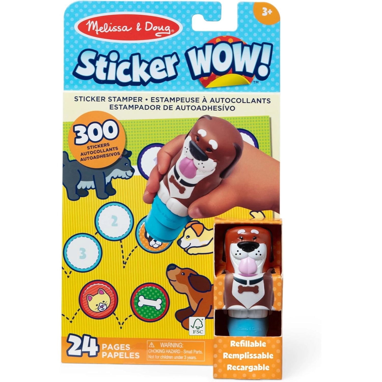Melissa & Doug Sticker WOW! Activity Pad & Sticker Stamper (8 Titles) - Pupsik Singapore