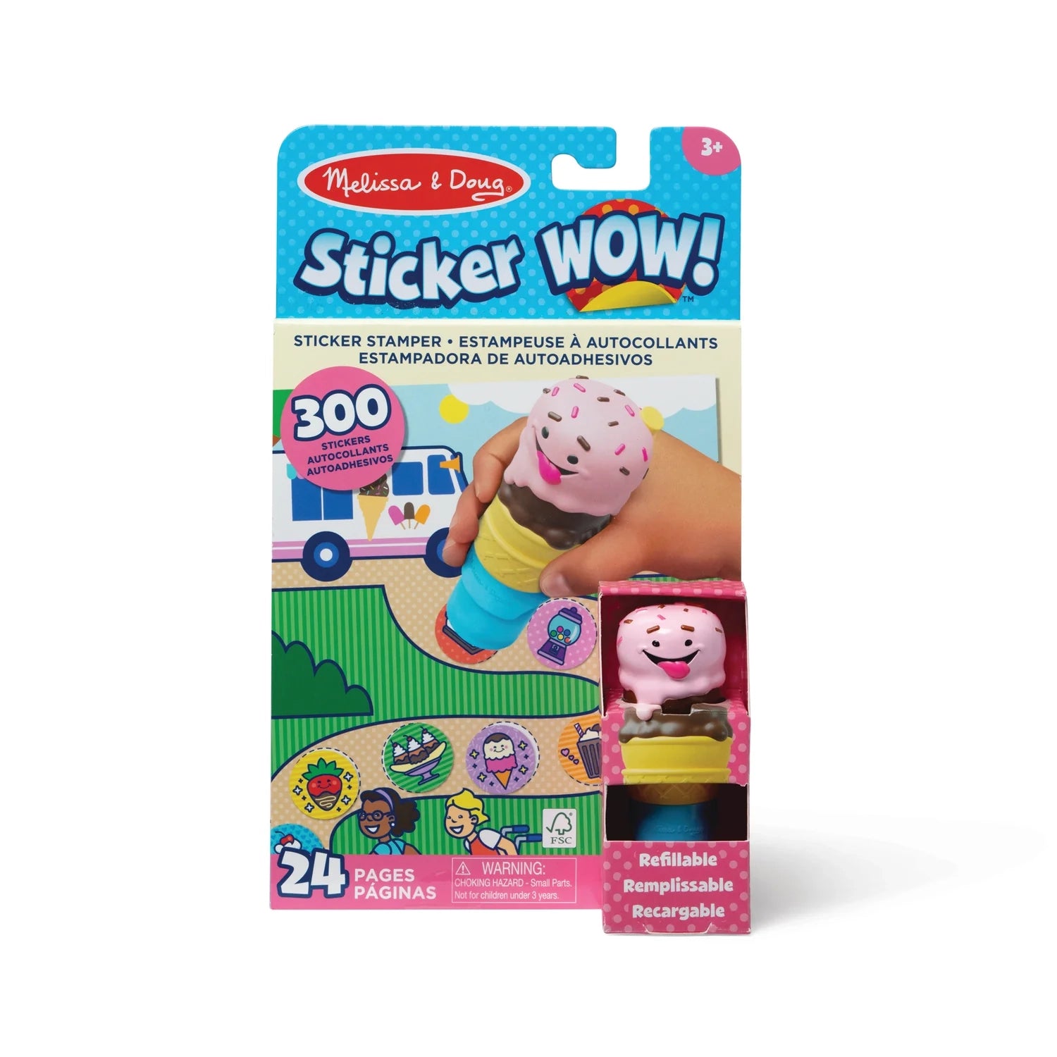 Melissa & Doug Sticker WOW! Activity Pad & Sticker Stamper (8 Titles) - Pupsik Singapore