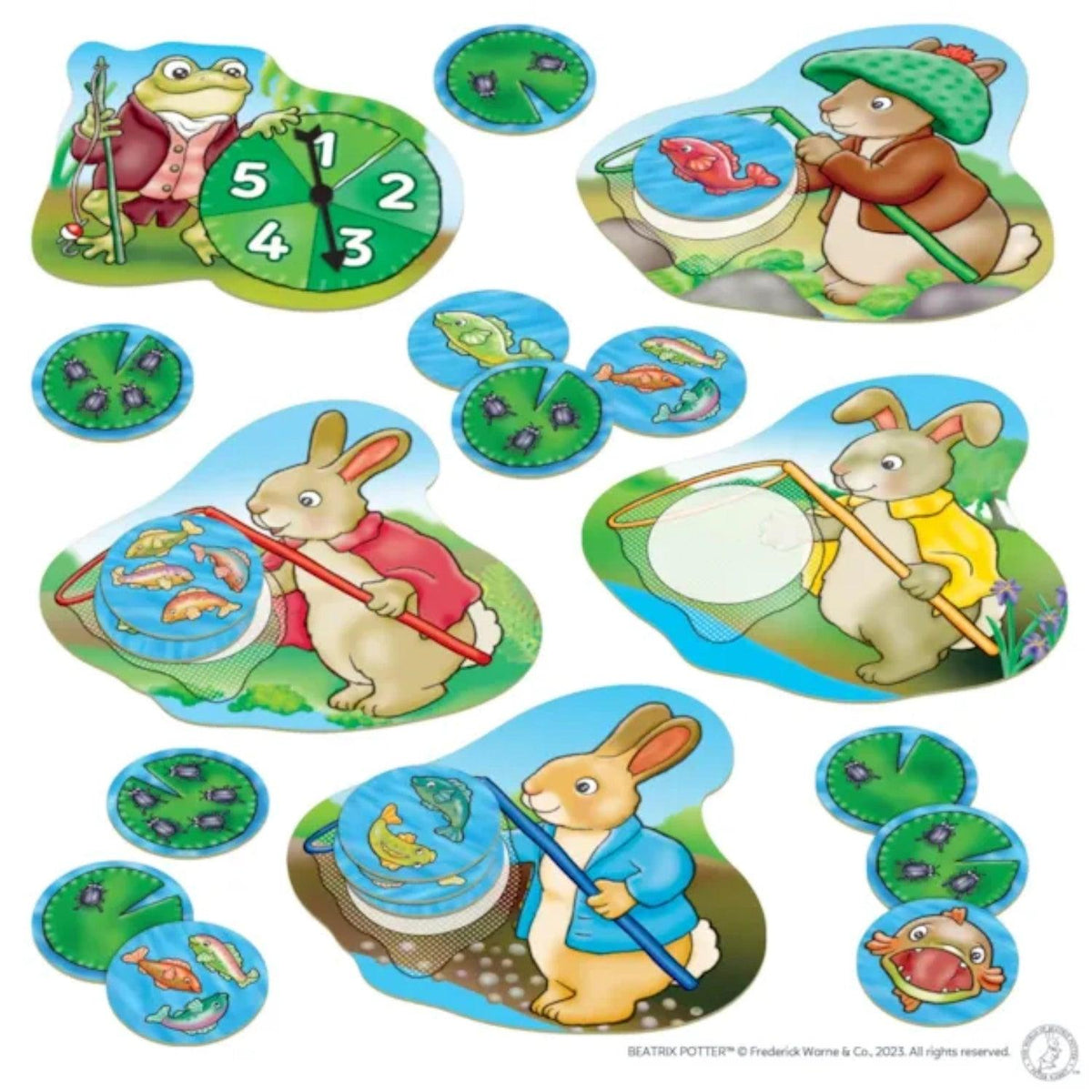 Fish And Rabbit Game Orchard Toys Peter Rabbit Fish and Count Game | 3Y+