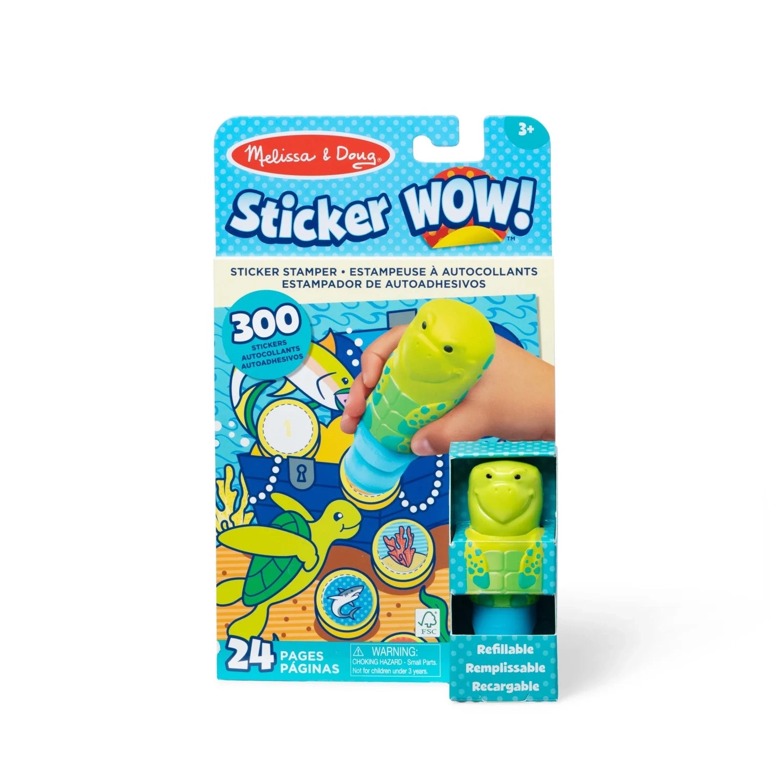 Melissa & Doug Sticker WOW! Activity Pad & Sticker Stamper (8 Titles) - Pupsik Singapore