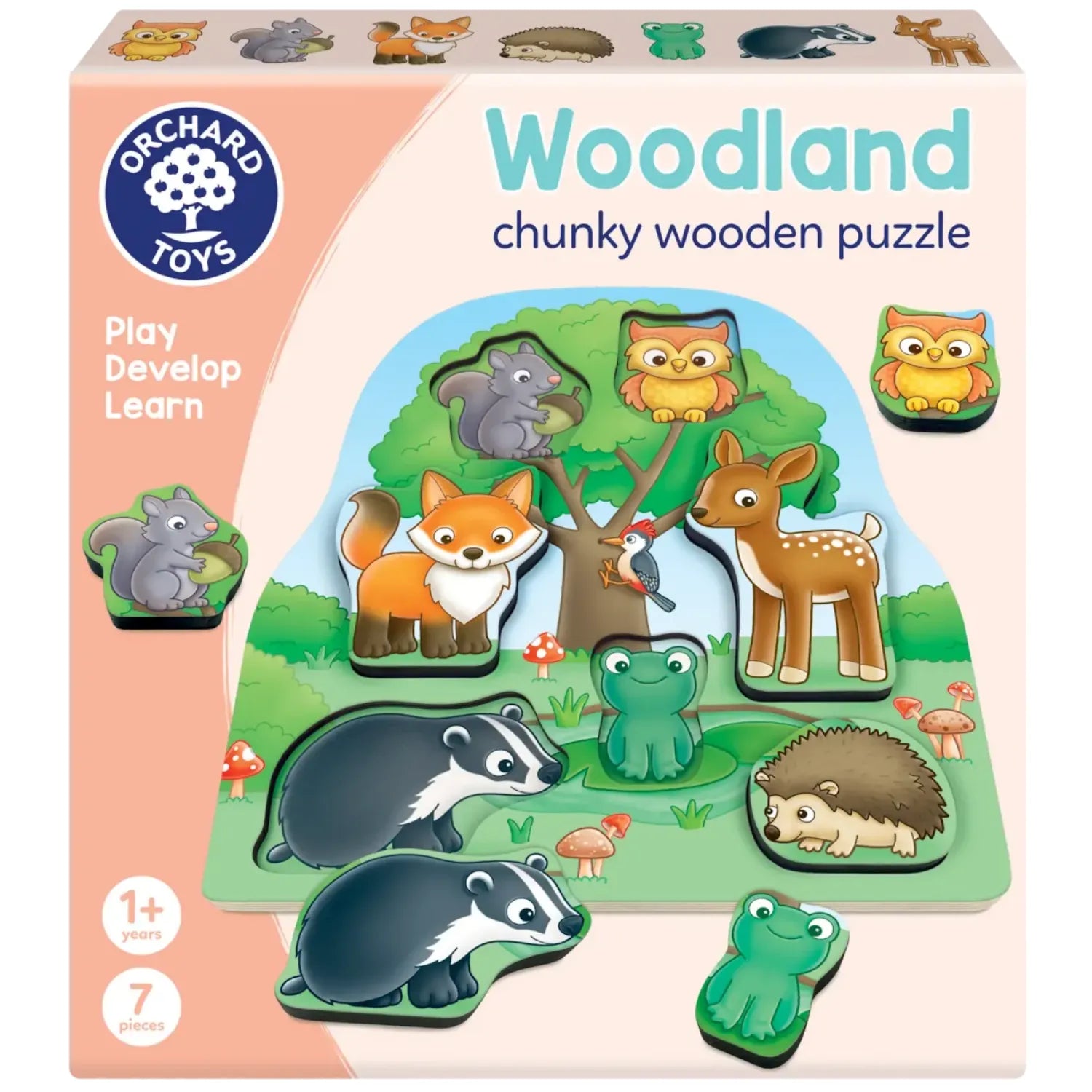 Orchard Toys Woodland Chunky Wooden Puzzle | 1Y+ - Pupsik Singapore