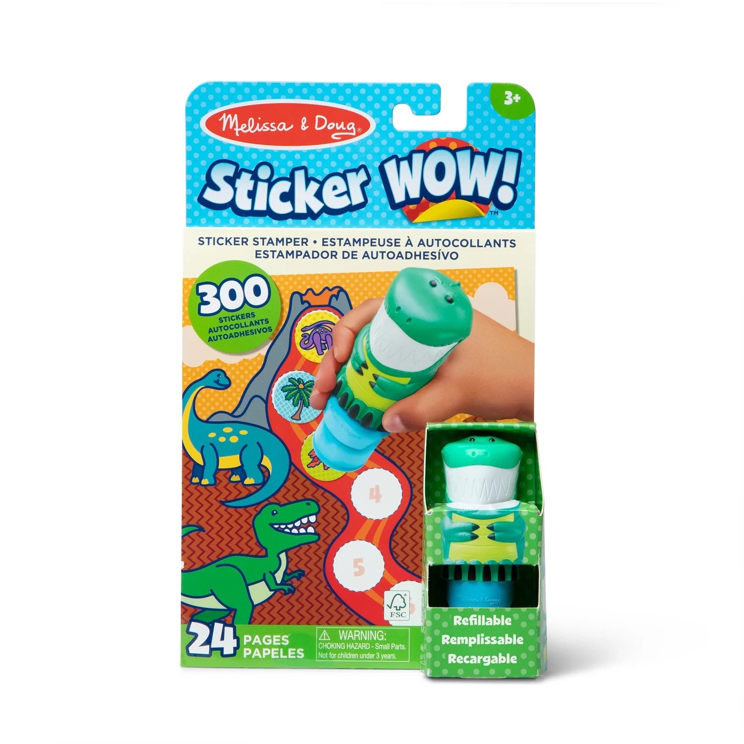 Melissa & Doug Sticker WOW! Activity Pad & Sticker Stamper (8 Titles) - Pupsik Singapore