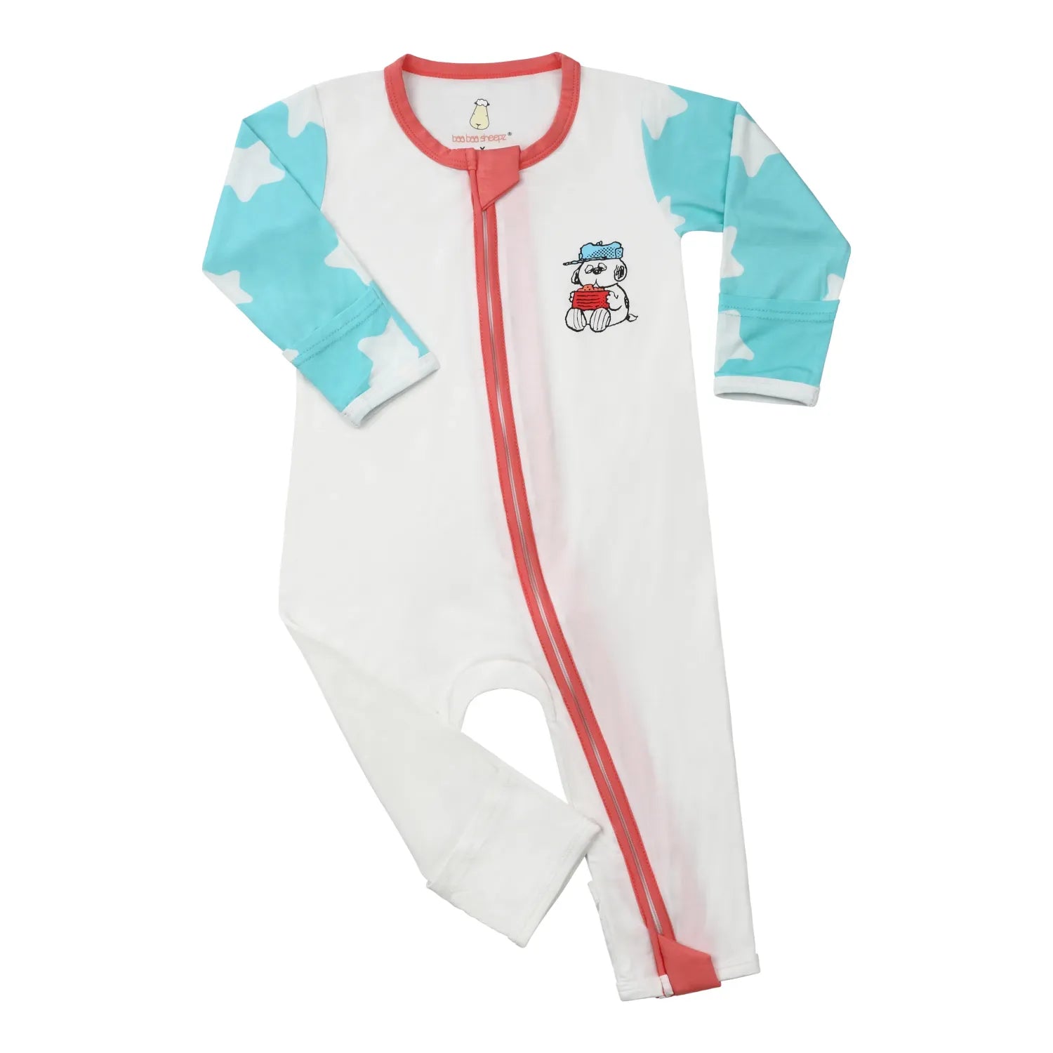 Baa Baa Sheepz Baby Side Snap Romper - Snoopy S08 Mix (4 Sizes) - Pupsik Singapore