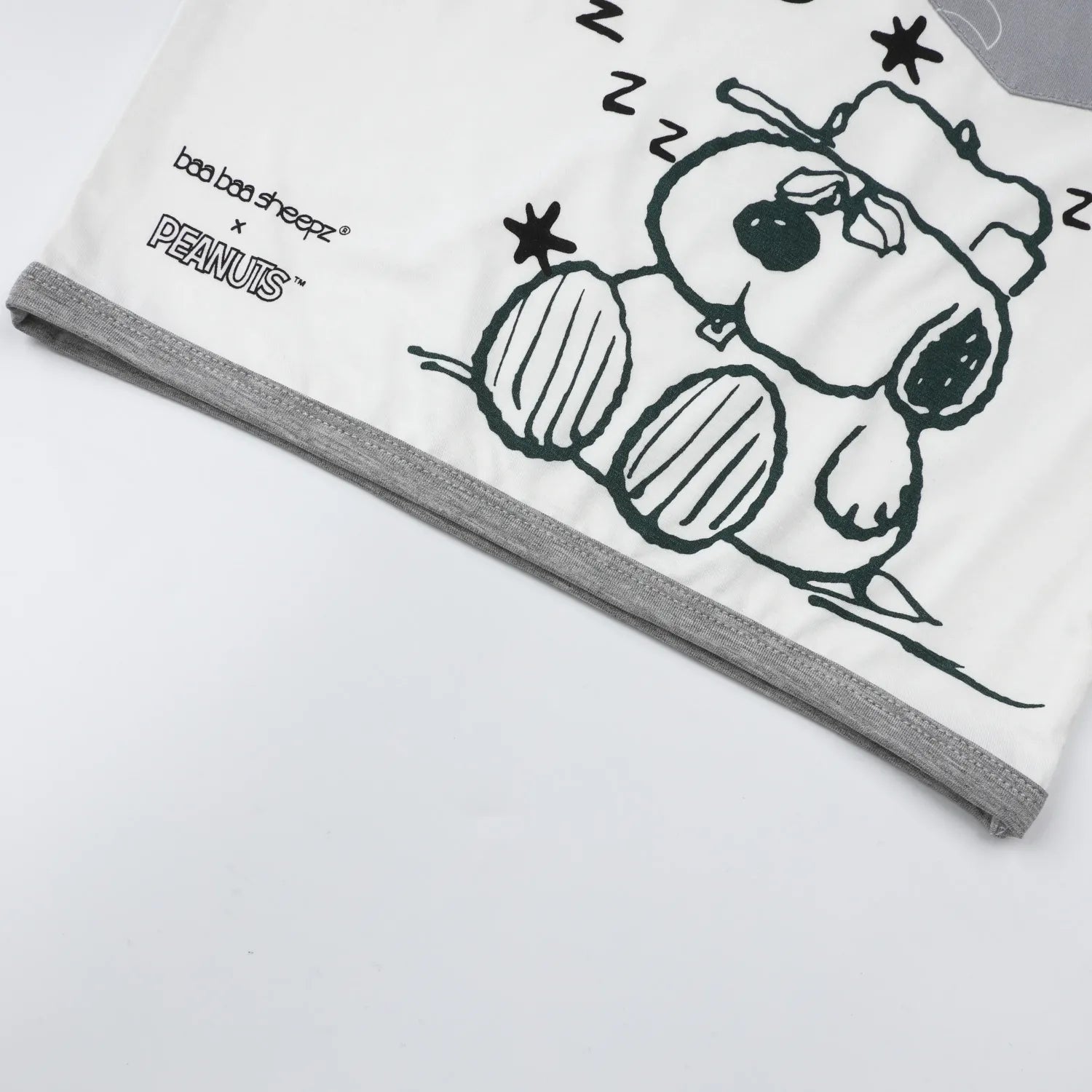 Baa Baa Sheepz Short Sleeve T-Shirt & Shorts - Snoopy S27 Grey (4 Sizes) - Pupsik Singapore