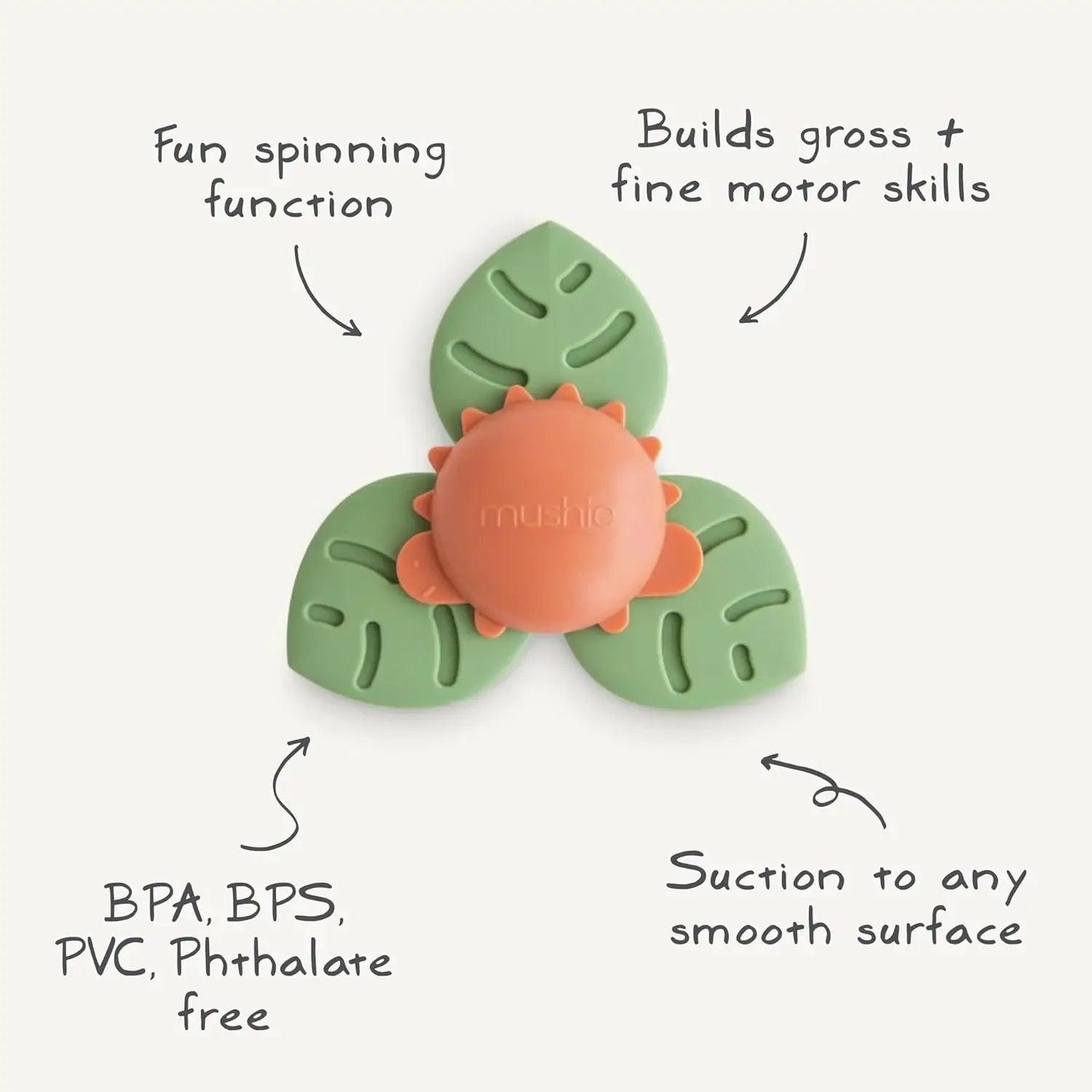 Mushie Suction Spinner Toy (2 Designs) - Pupsik Singapore