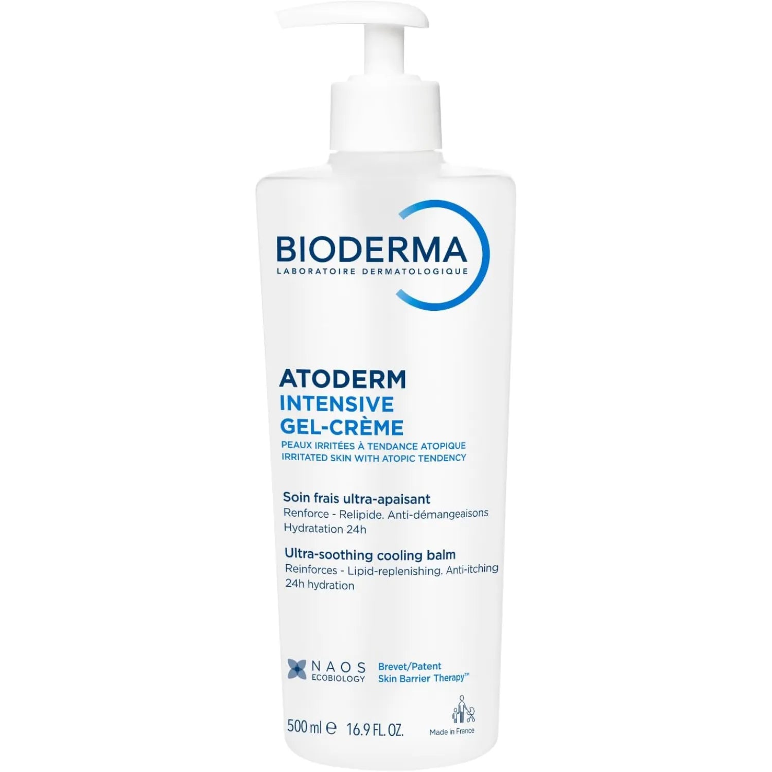 Bioderma Atoderm Intensive Gel Creme, Ultra Soothing Cooling Balm, 500ml (Exp 12/27) - Pupsik Singapore