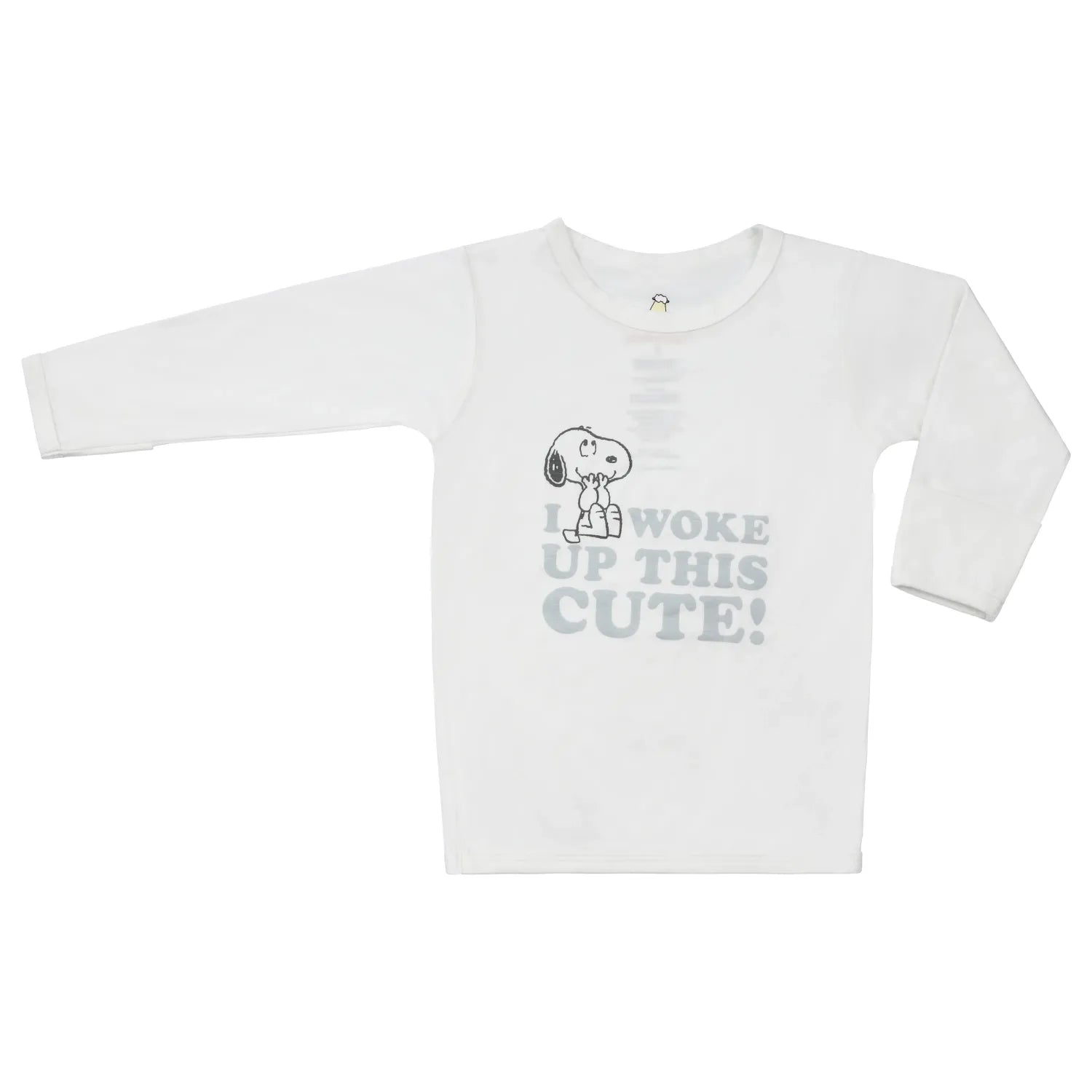 Baa Baa Sheepz Baby Long Sleeve Pyjama Set - Snoopy S18 White (4 Sizes) - Pupsik Singapore