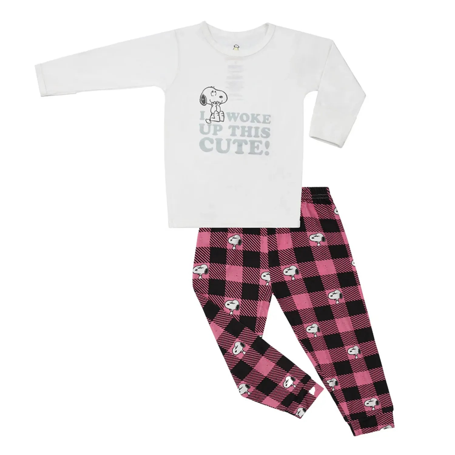 Baa Baa Sheepz Baby Long Sleeve Pyjama Set - Snoopy S18 White (4 Sizes) - Pupsik Singapore