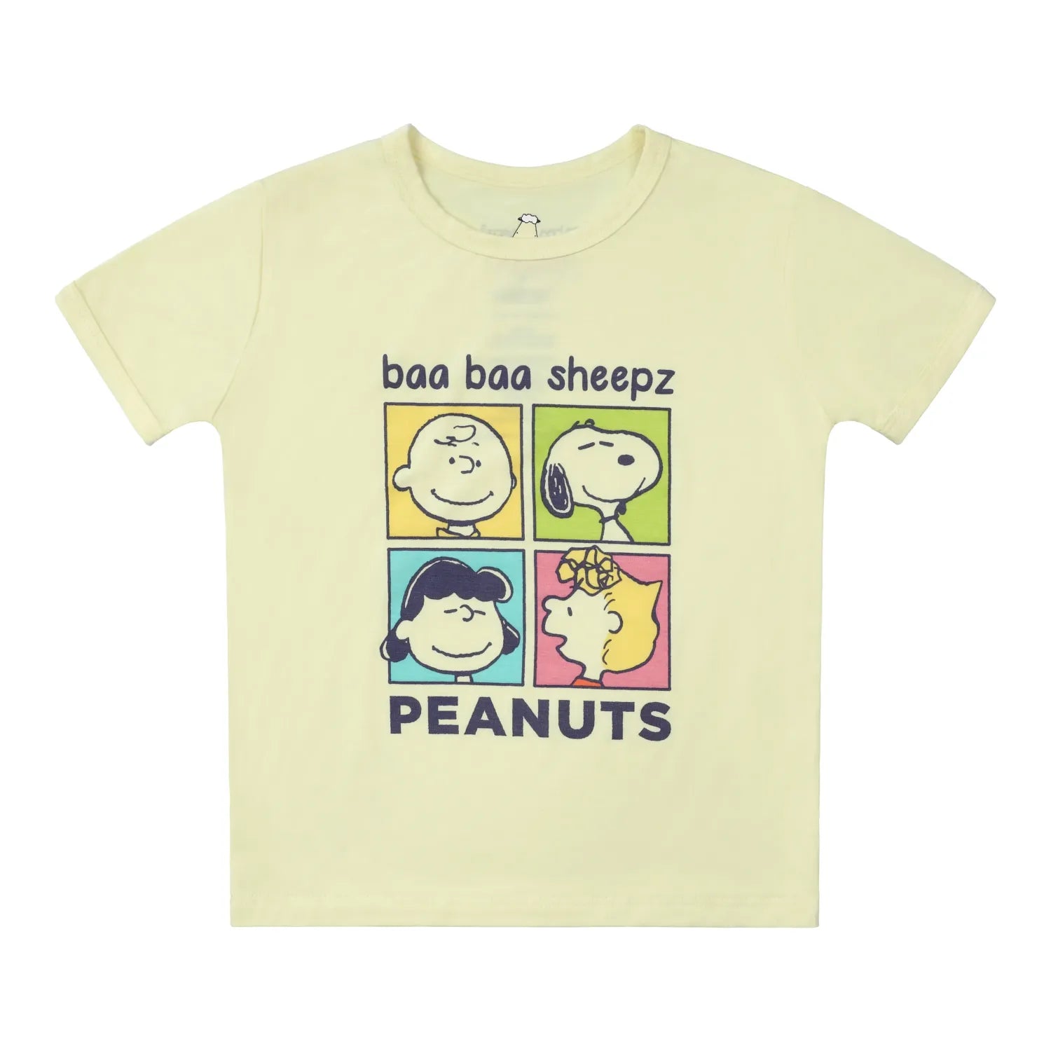 Baa Baa Sheepz Short Sleeve T-Shirt & Shorts - Snoopy S24 Peanuts Yellow & Purple (4 Sizes) - Pupsik Singapore