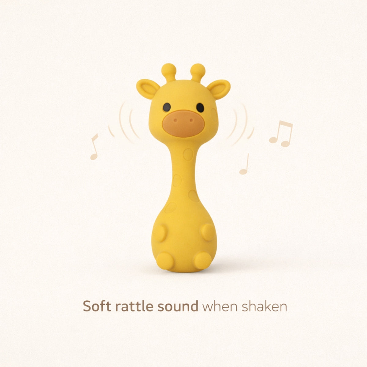 Biomom Silicone Giraffe Sensory Rattle Toy