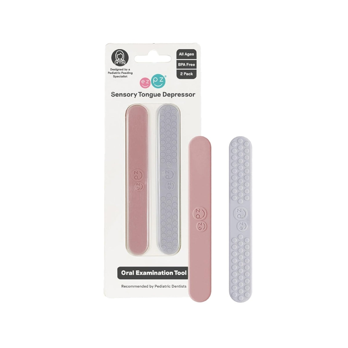 EzPz Sensory Tongue Depressors, 2pcs (2 Colors)