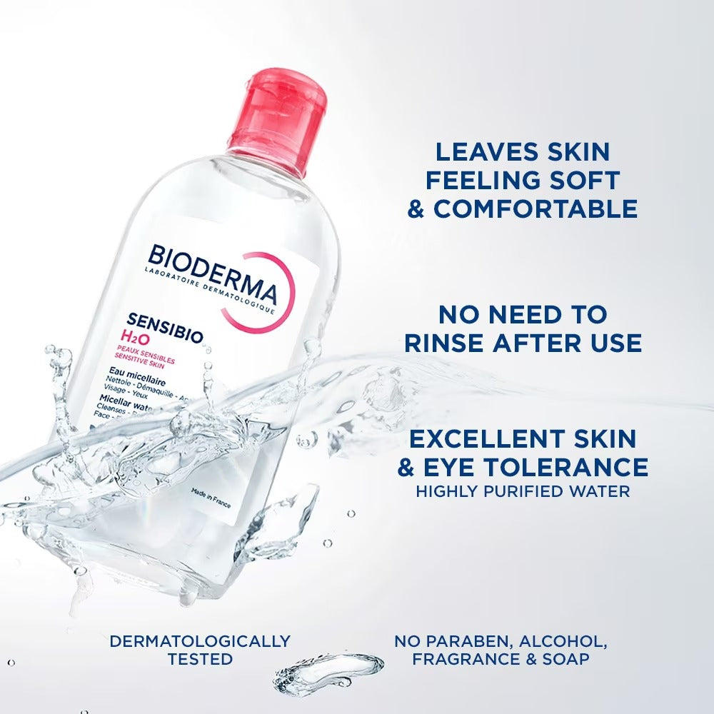 Bioderma Sensibio H2O Make-up Removing Micellar Solution, 100/500ml