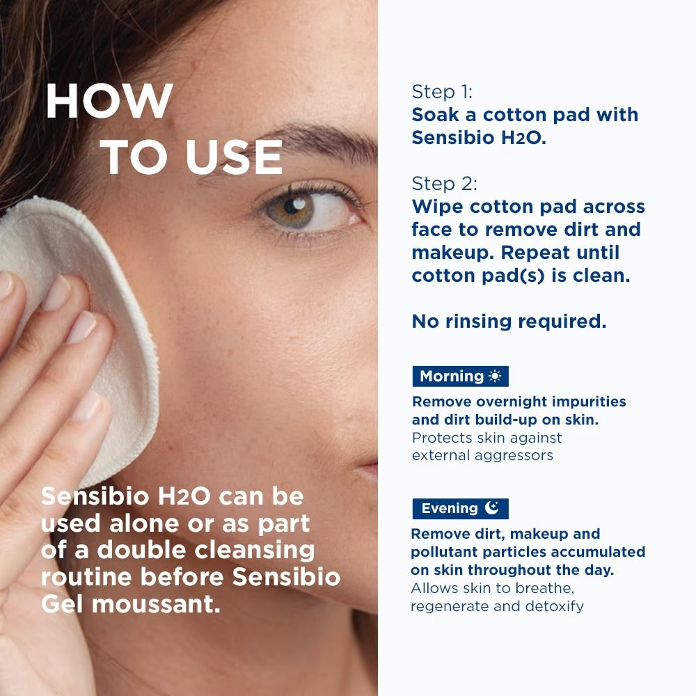 Bioderma Sensibio H2O Make-up Removing Micellar Solution, 100/500ml