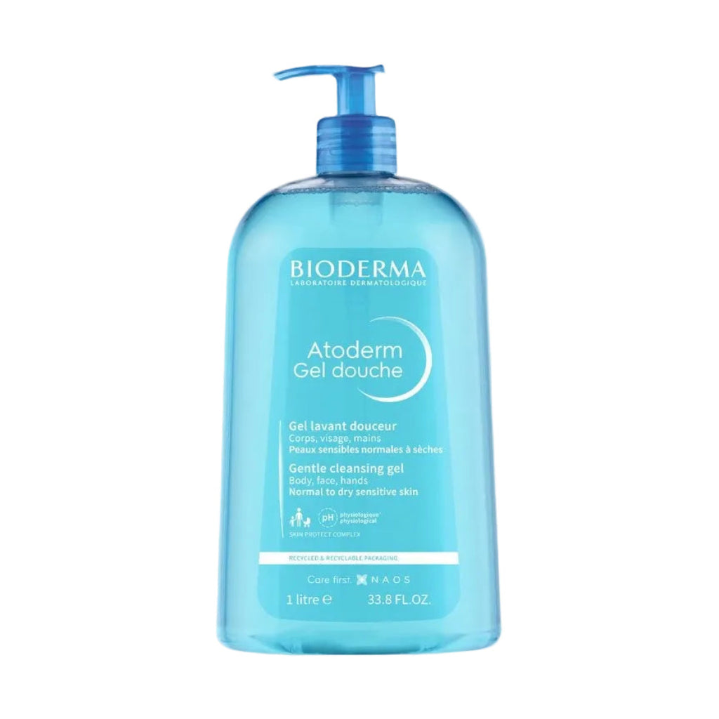 Bioderma Atoderm Gentle Cleansing Gel, 1L (2 Types)