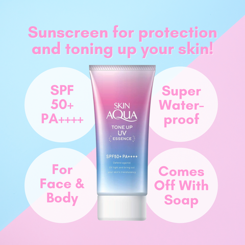 Skin Aqua Tone Up UV Essence Sunscreen SPF50+ PA++++, 80g - Lavender