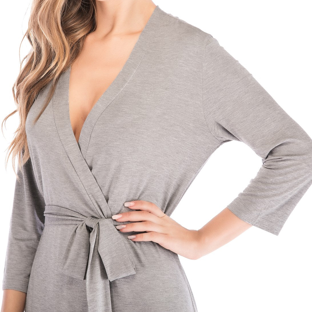 MPJ Bamboo Mom Robe - Grey (4 sizes)