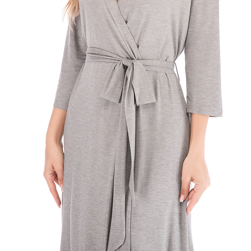 MPJ Bamboo Mom Robe - Grey (4 sizes)