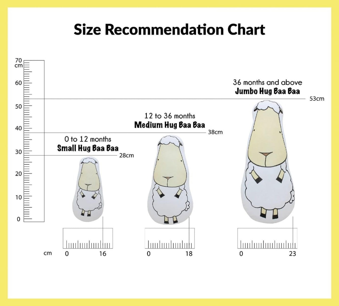 Baa Baa Sheepz Hug Buddy Baby Bolster - Medium