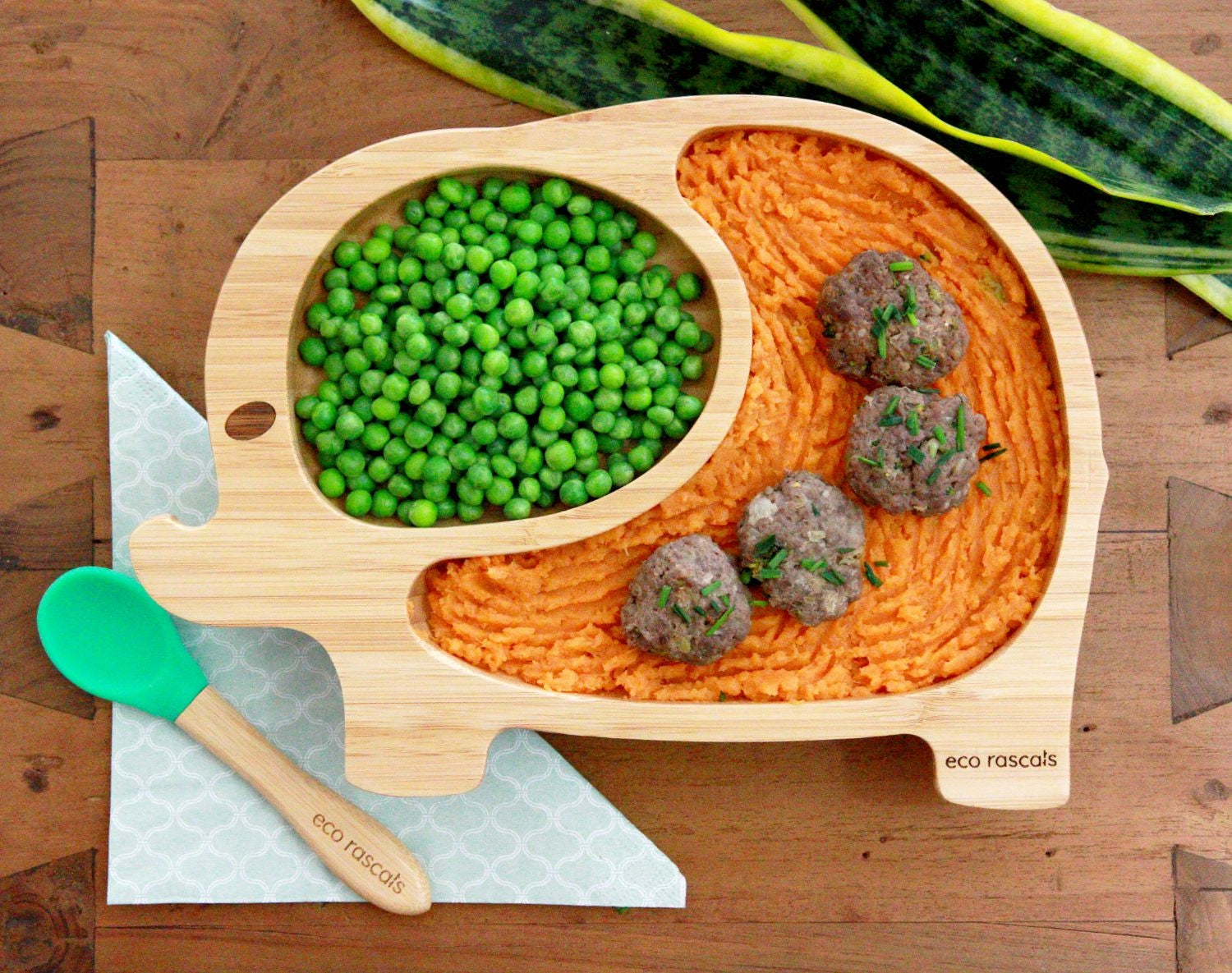 Eco Rascals Elephant Bamboo Suction Plate - Pupsik Singapore