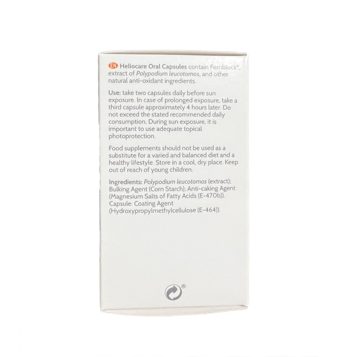 Heliocare Oral Capsules Sunscreen, EU (60 caps) - exp 05/27