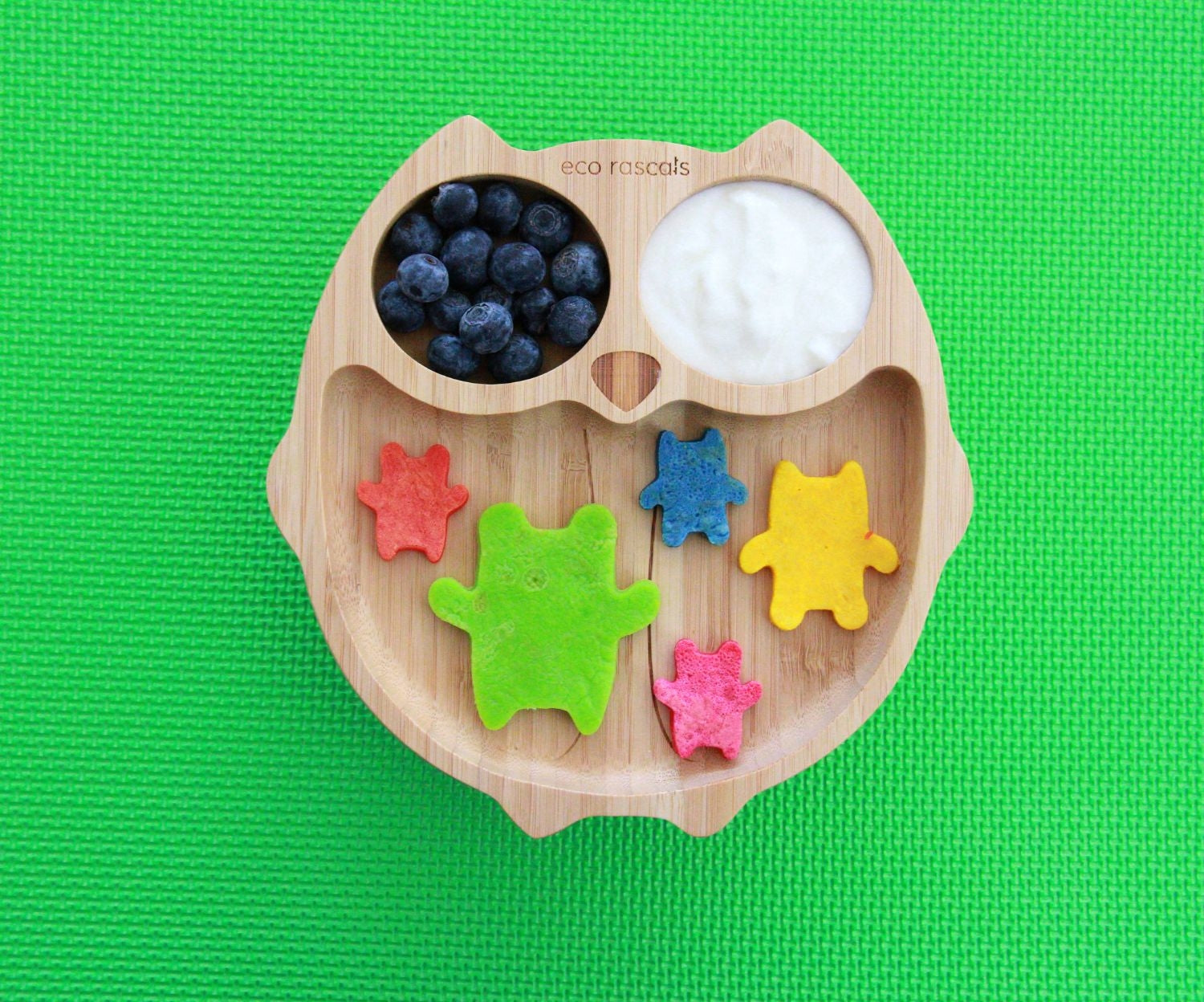 Eco Rascals Owl Bamboo Suction Plate (3 Colours) - Pupsik Singapore