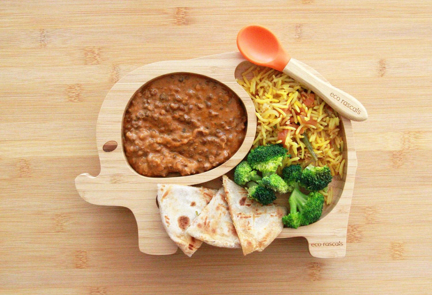 Eco Rascals Elephant Bamboo Suction Plate - Pupsik Singapore