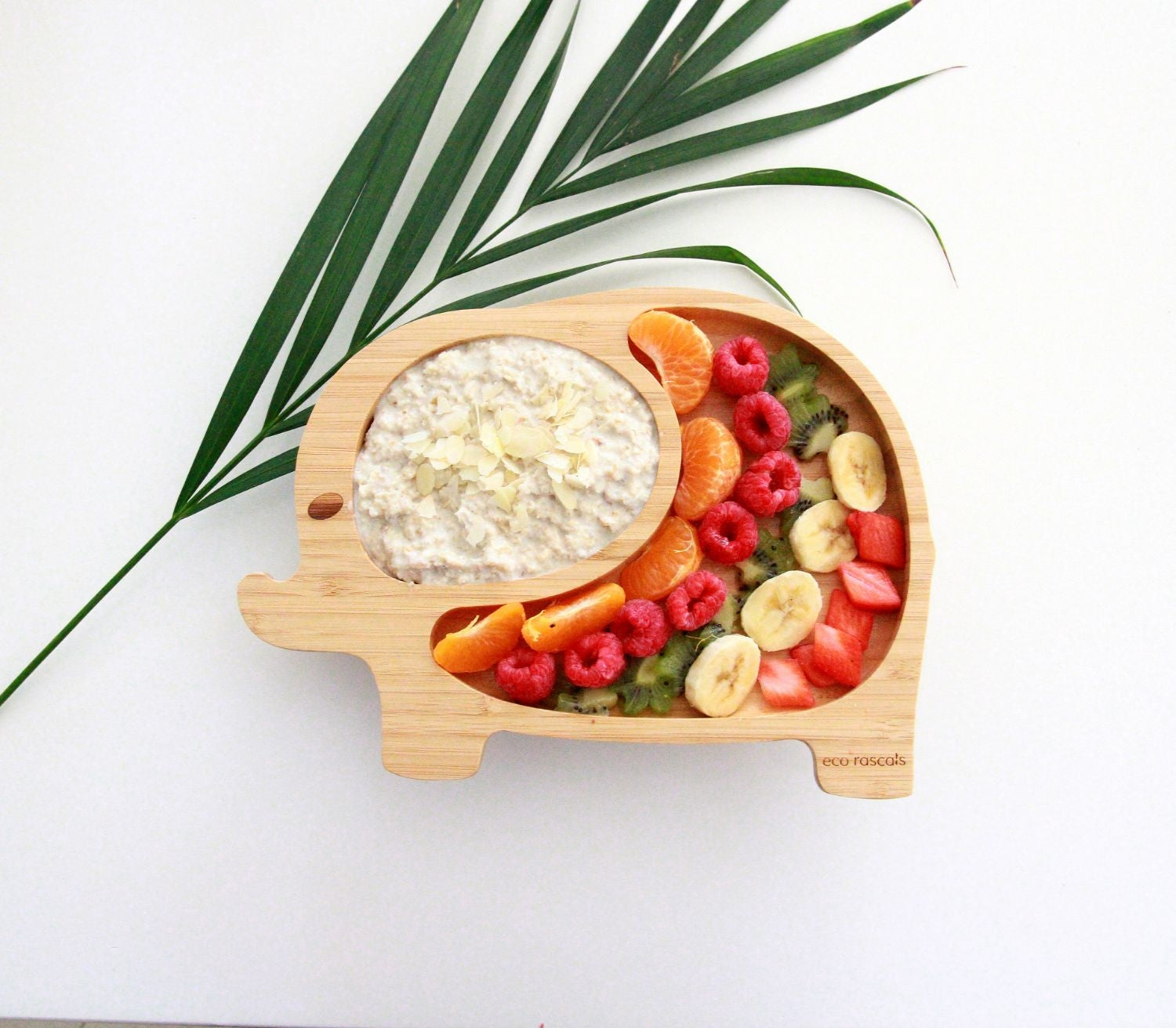 Eco Rascals Elephant Bamboo Suction Plate - Pupsik Singapore