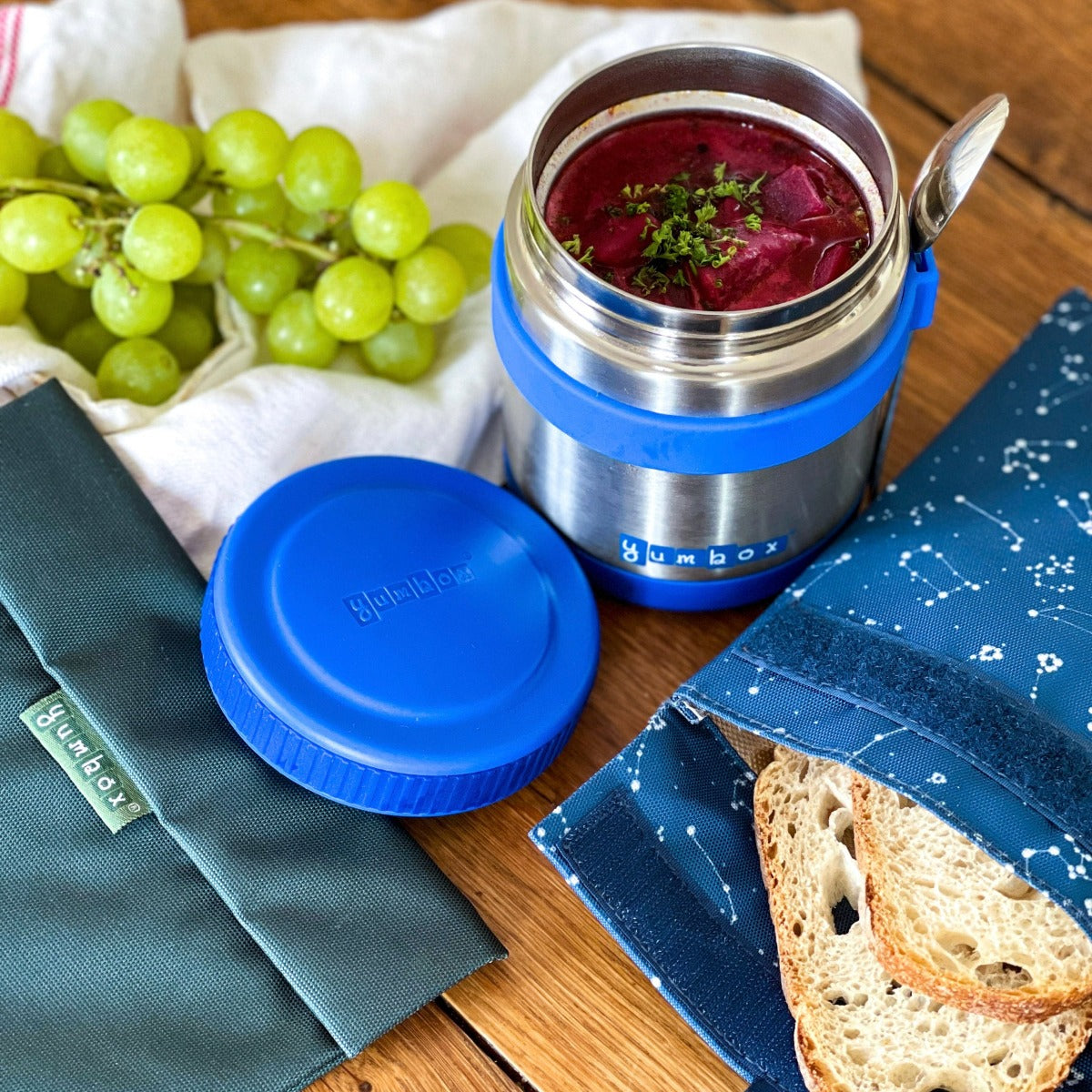 Yumbox Zuppa Thermal Food Jar w/ Spoon & Band, 415ml (4 Colors) - Pupsik Singapore
