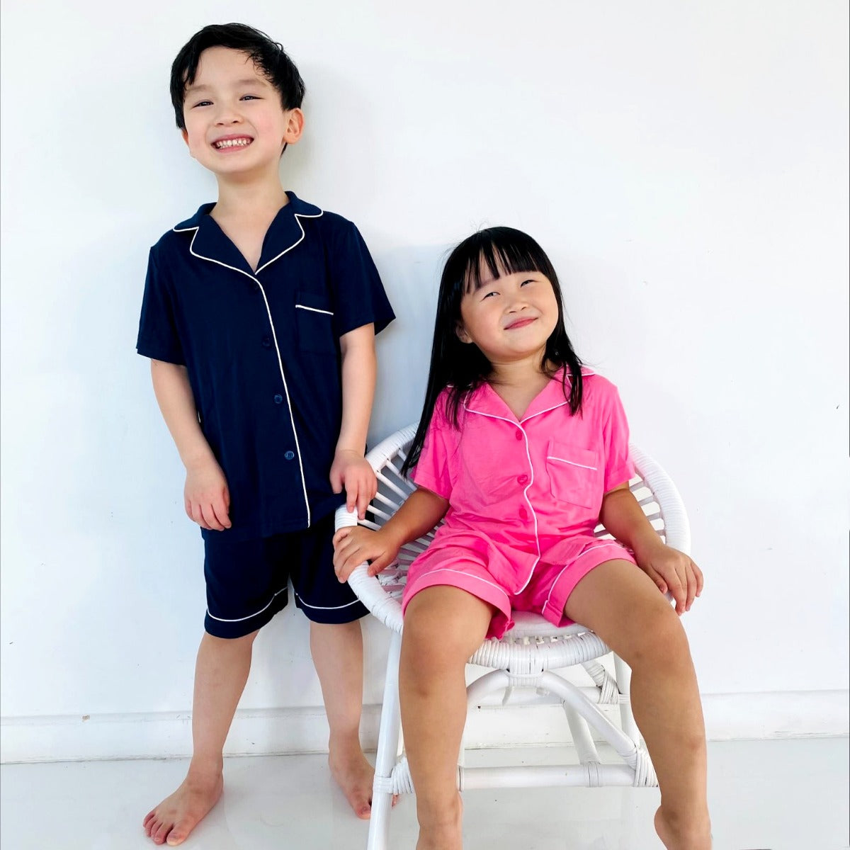 MPJ Kids Alaise Bamboo Pyjamas short set– Navy Blue (4 Sizes)