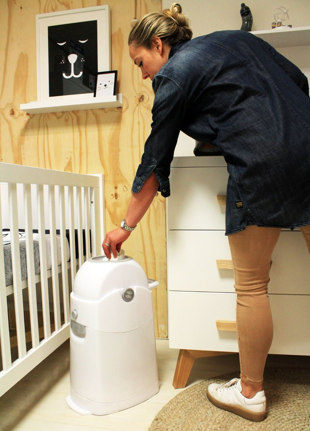 Diaper Champ Classic Odorless Diaper Bin - Medium (60 NB Diapers)