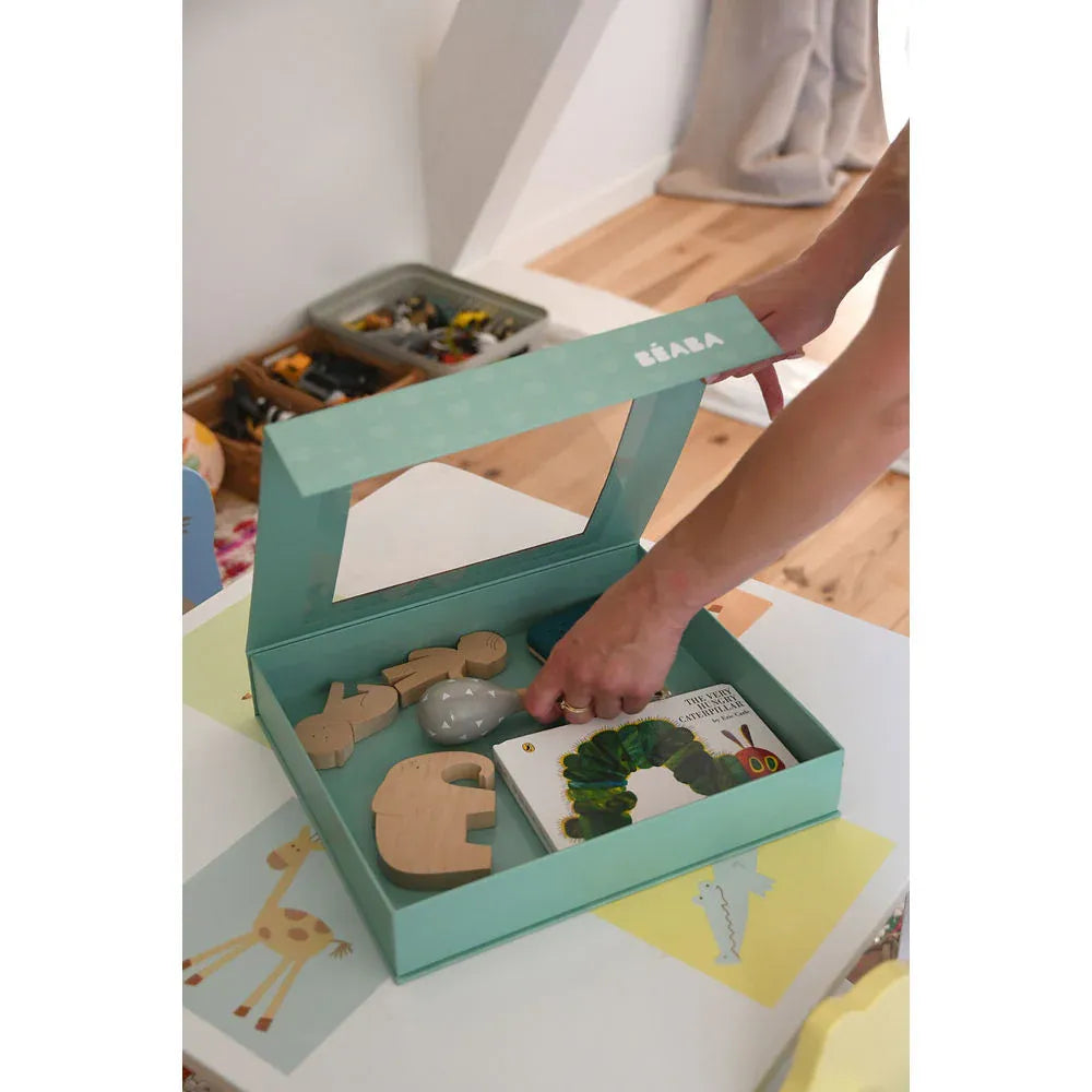 Beaba Stainless Steel Baby Meal Gift Set - Sage - Pupsik Singapore