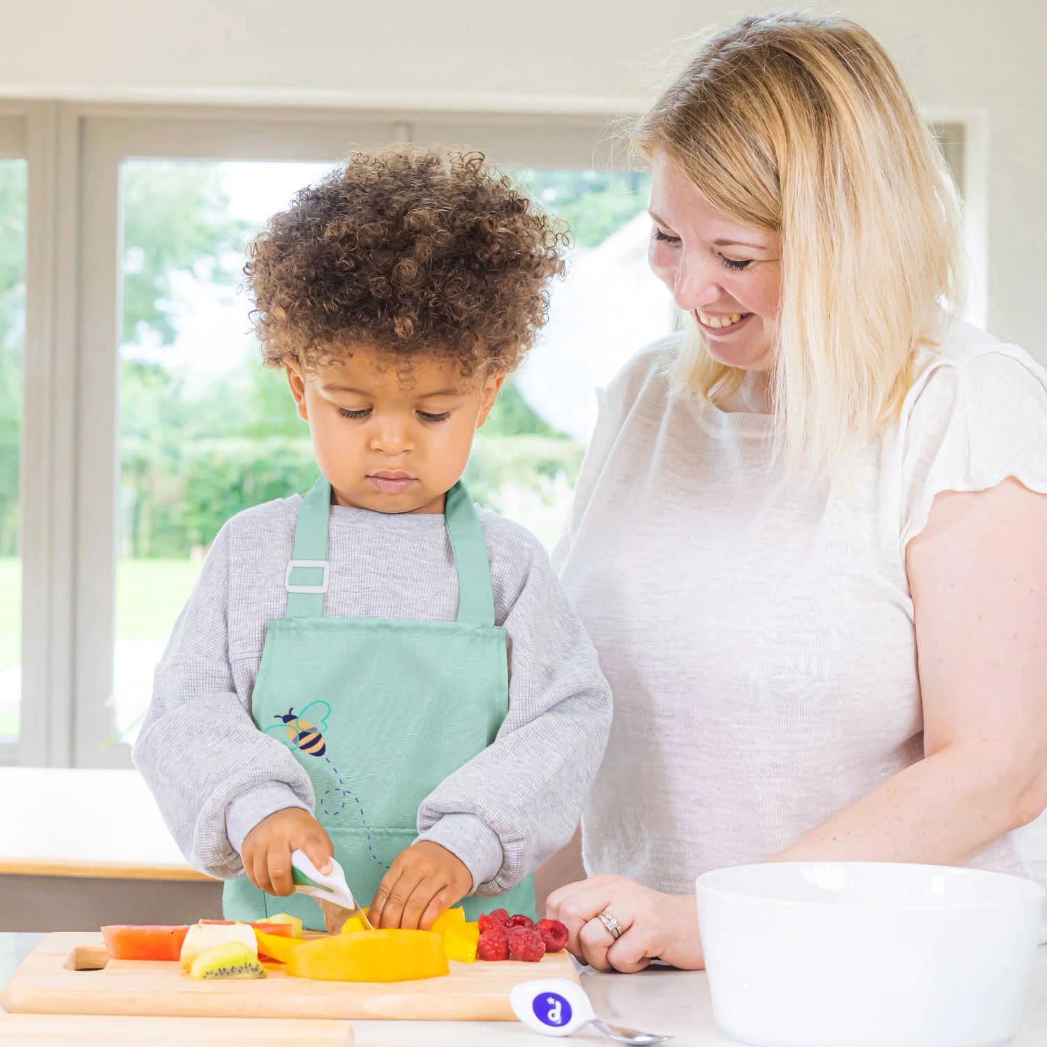 Doddl Mini Chef Kit, 2-5Y | Toddler Knife, Mini Chef Apron and Hat - Pupsik Singapore