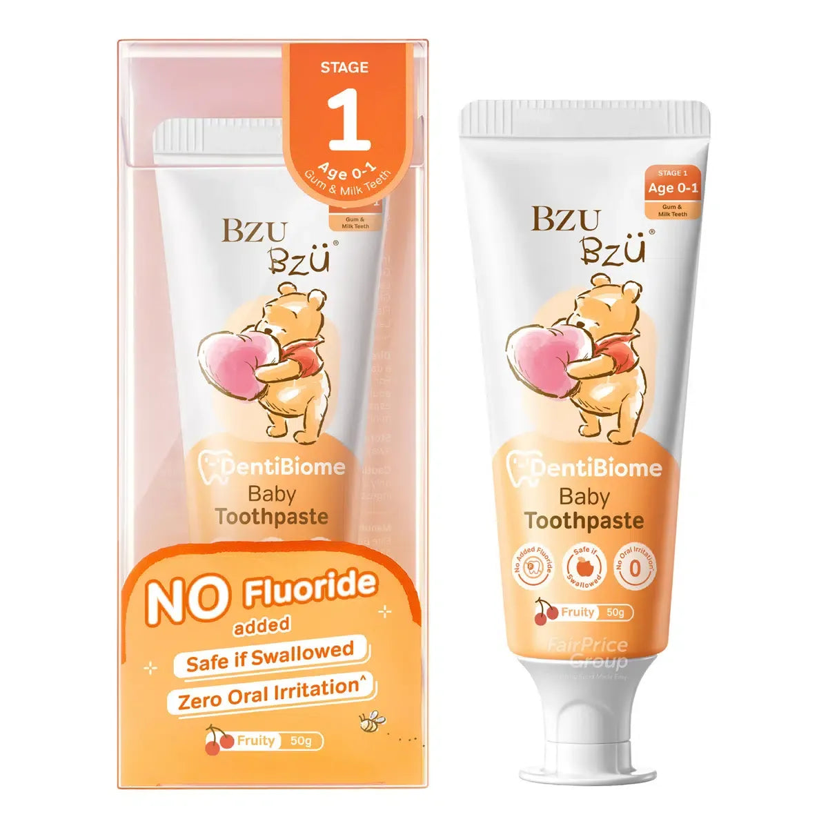 BZU BZU Dentibiome Baby & Kids Toothpaste, 50g (5 Types) | 0-12Y, 3 Stages - Pupsik Singapore