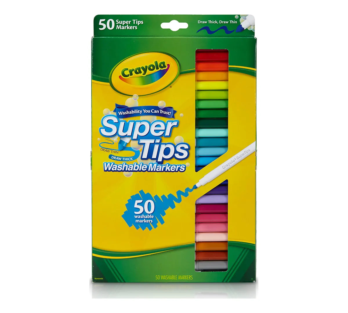 Crayola Super Tips Washable Markers (3 Sizes) - Pupsik Singapore