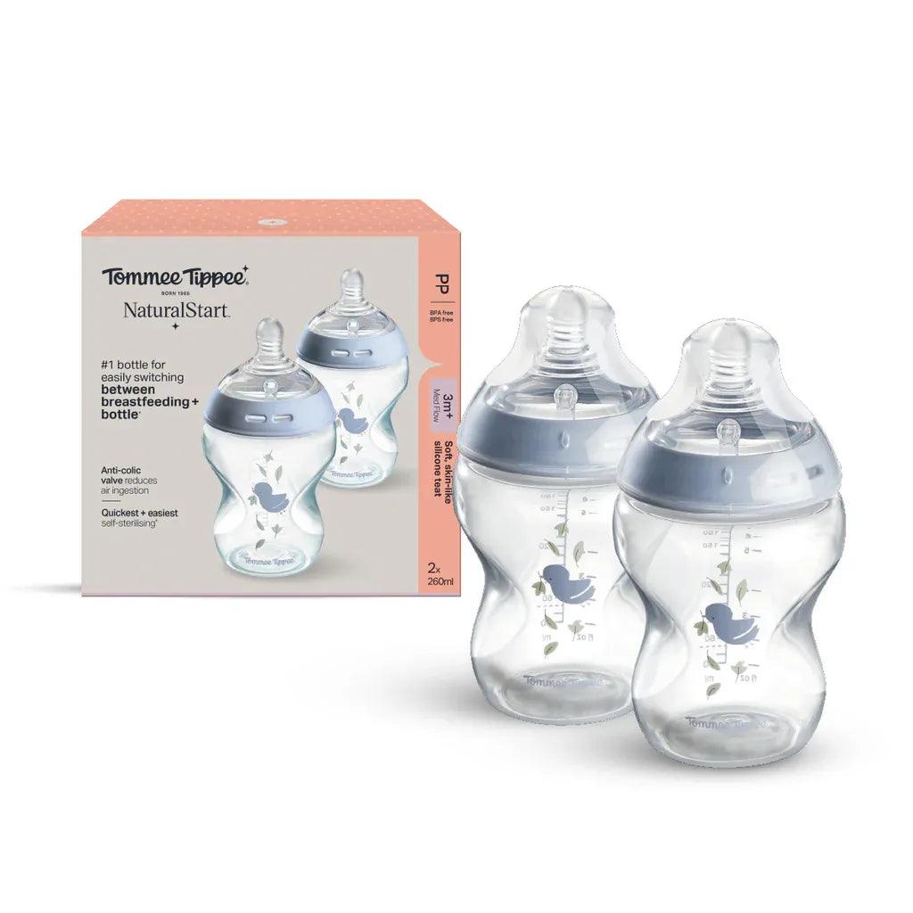 Tommee Tippee Natural Start PP Bottle, 1/2pk (8 Types) | 150, 260, 340ml - Pupsik Singapore