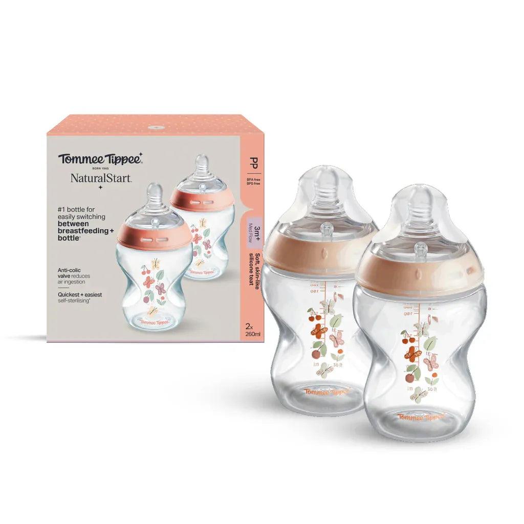 Tommee Tippee Natural Start PP Bottle, 1/2pk (8 Types) | 150, 260, 340ml - Pupsik Singapore