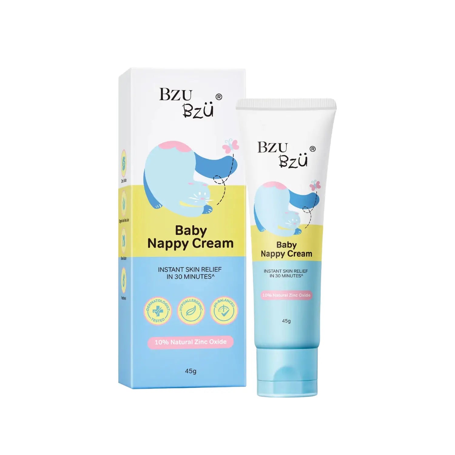 BZU BZU Baby+ Baby Nappy Cream, 45g (Exp 11/28) - Pupsik Singapore
