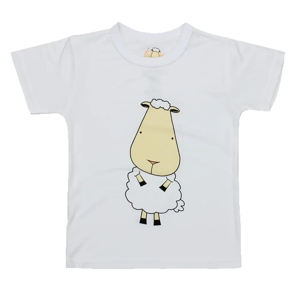 Baa Baa Sheepz Unisex Short Sleeve T-Shirt - Front & Back Sheepz (5-6Y) - Pupsik Singapore