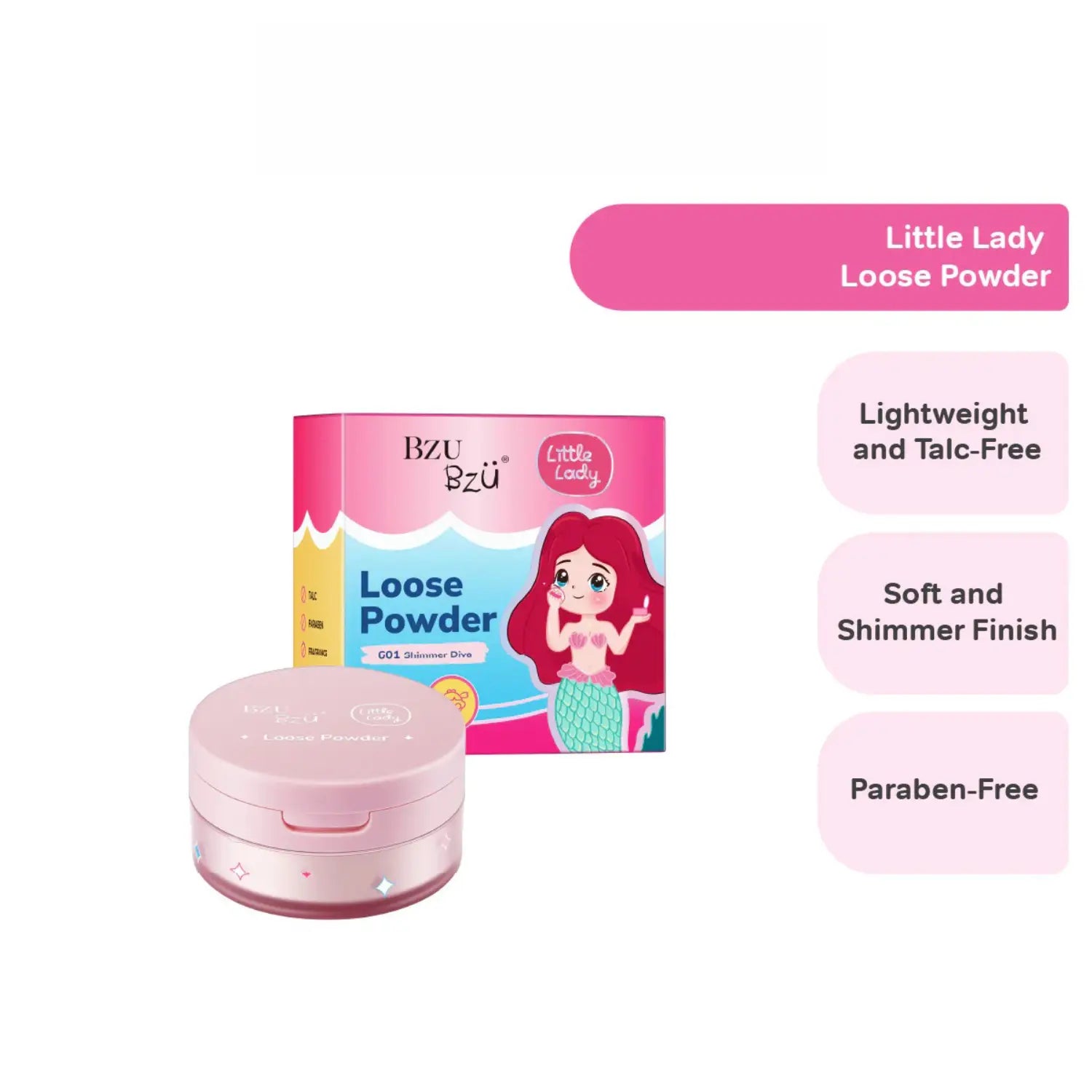 BZU BZU Little Lady Kids Loose Powder - Shimmer Diva, 8g (Exp 04/28) - Pupsik Singapore