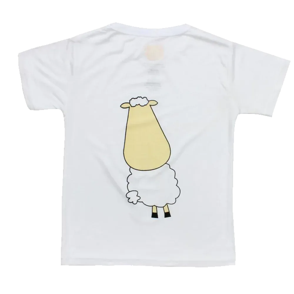 Baa Baa Sheepz Unisex Short Sleeve T-Shirt - Front & Back Sheepz (5-6Y) - Pupsik Singapore